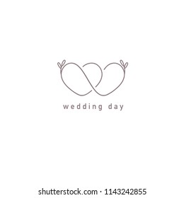 Vector logo design template. Wedding symbol concept.