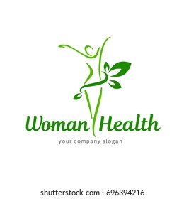 Vector logo design template. Wellness and woman health