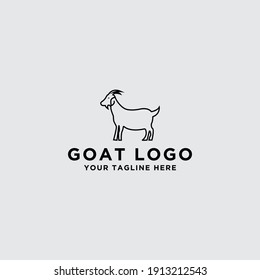 Vector logo design template for wild goat