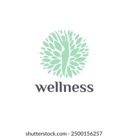 Vorlage für Vektorlogo-Design. Symbol für Gesundheit und Wellness von Frauen