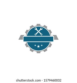 Vector logo design template for workshop and automotive parts service.