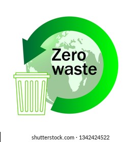 Vector logo design template. Zero waste concept. Isolation over white background.
