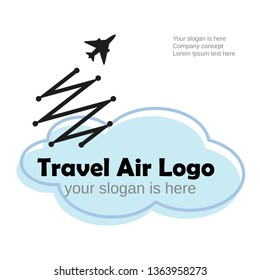 Vector logo design templates for airlines, airplane tickets, travel agencies - planes and emblems .
