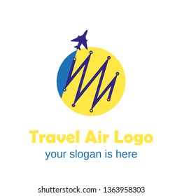 Vector logo design templates for airlines, airplane tickets, travel agencies - planes and emblems .