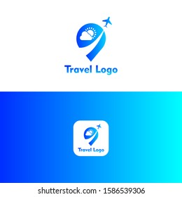 Vector logo design templates for airlines, airplane tickets, travel agencies - planes and emblems