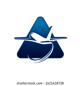 Vector logo design templates for airlines, airplane tickets, travel agencies - planes and emblems
