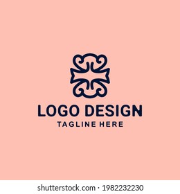 Vector logo design templates with linear styles, floral badges, emblems for fashion, beauty, jewelry industry, etc. anyway you want, editable