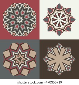Vector logo design templates and patterns. Abstract geometric icons. Set of creative symbols.
