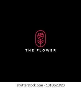 Vector logo design templates in trendy linear styles - flowers and leaves - for all companies - cosmetics and packaging for natural beauty products - Vector
