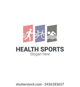 plantilla de diseño de logotipo vectorial de salud deportiva.