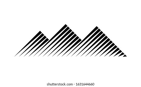 Vector Logo Design Three Mountains