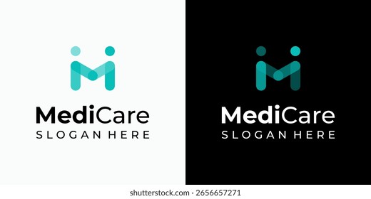 Vektor-Logo-Design von zwei Personen schütteln die Hände in modernen, einfachen, sauberen und abstrakten Stil. Ikone für Business, Gesundheitswesen, Coaching und Personal Branding.