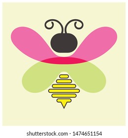 vector logo design. the unique design art of bee animals