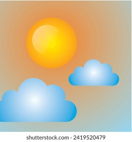 vector logo design of a very bright and shining sun