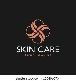 Vector logo design. Vintage design element in Eastern style. Emblem luxury beauty spa, natural badge for cosmetics