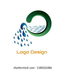Vector Logo Design Water Abstract