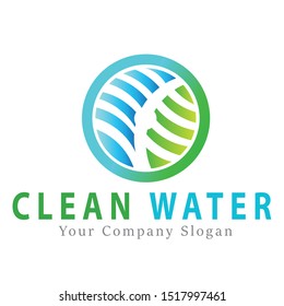 Vector logo design for water business and nature