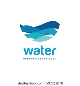 Vector logo design for water and plumbing. Water Association. 