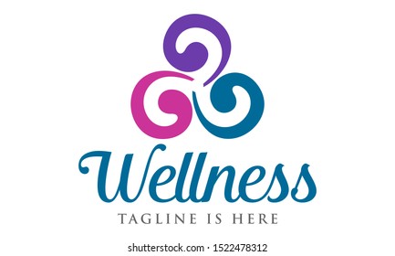 Vector logo design for wellness club