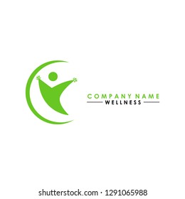 Vector logo design Wellness and healthy