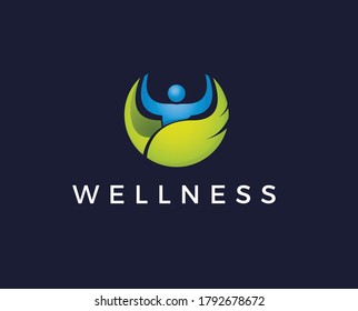 Diseño del logotipo del vector. Bienestar y salud