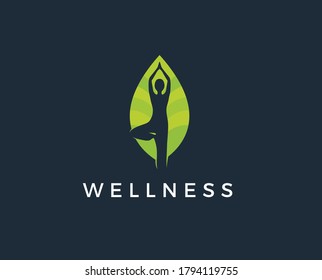 Diseño del logotipo del vector. Bienestar y salud