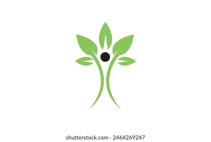Vector logo design. Wellness and healthy Free Vector