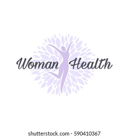 Vector logo design. Wellness and woman health