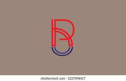 Vector and logo design where the letter r and b are intended to be displayed