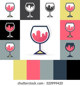 vector logo design - wine