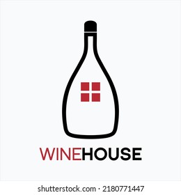 Diseño De Logotipo Vector Para Vino, Bodega O Casa De Vinos.
