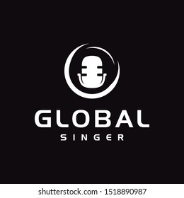 
Vector logo design with the world of singers