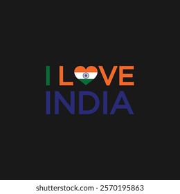 vector logo design writing i love india
