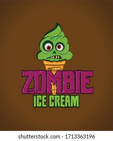 Vector Logo Design Zombie Theme Ice Stock Vector (royalty Free 