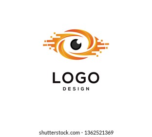 Vector logo design,eye icon