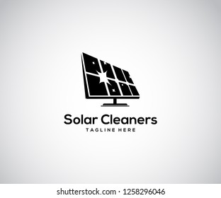 Vector logo design,solar cleaners