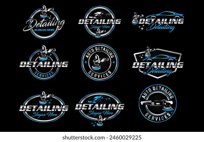 Vector logo for detailing car and tuning template