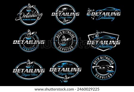 Vector logo for detailing car and tuning template