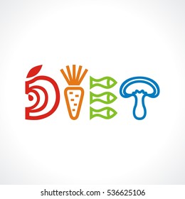vector logo diet products. Modern Icon for company brand. Vector Illustration.