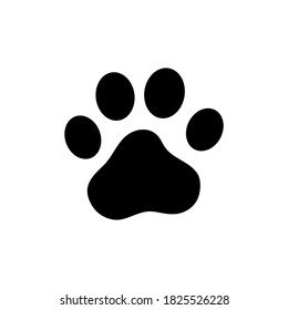 vector logo of a dog paw. Simple dog symbol