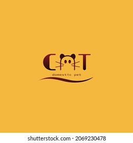 Haustier-Katze mit Vektorlogo