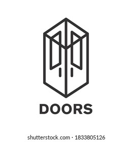 Vector logo of a door store, construction