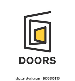 Vector logo of a door store, construction