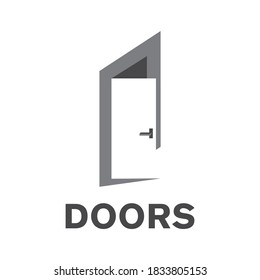 Vector logo of a door store, construction