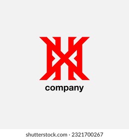Vector logo double x, holding x