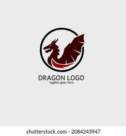 Vector logo dragon simple design