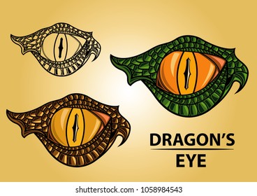 vector logo dragon's eye