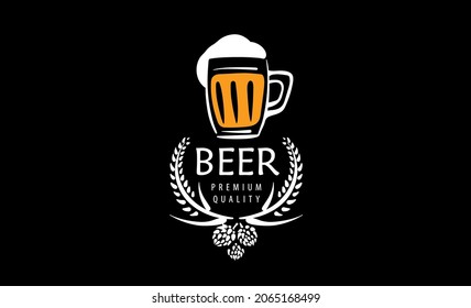 Vector Logo Drawn Beer Mug On Stock Vector (Royalty Free) 2065168499 ...