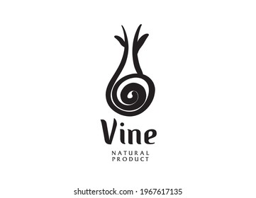 Vector logo drawn by hand. Wine Making Jug