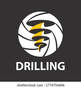 Vector logo of drilling and geodetic works